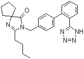 Irbesartan Molecular Weight 428.54, Formula C25H28N6O  