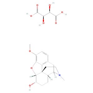 Dihydrocodeine hydrogen tartrate Molecular Formula:C18H23NO3