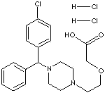 Cetirizine dihydrochloride FORMULA C21H23ClN2O32HCl