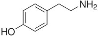 Tyramine molecule structure